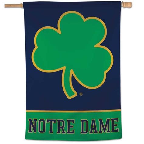 Notre Dame Flag Clover Logo House Banner