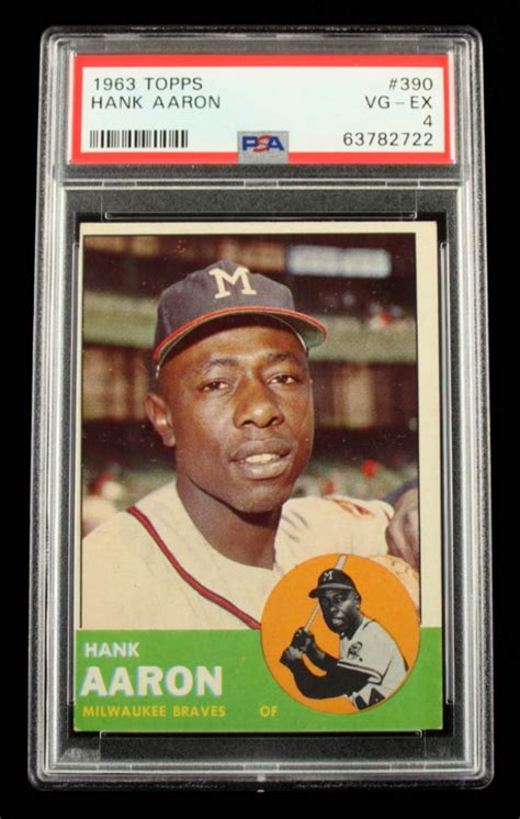 Hank Aaron 1963 Topps 390 PSA 4 Pristine Auction