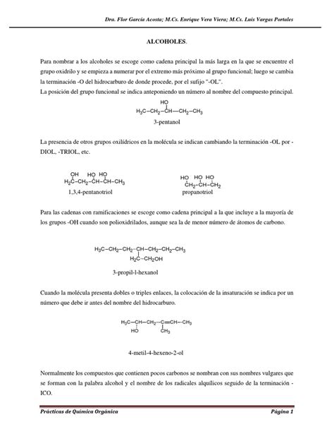 Nomenclatura Orgánica Parte Ii Pdf Cetona Tiol