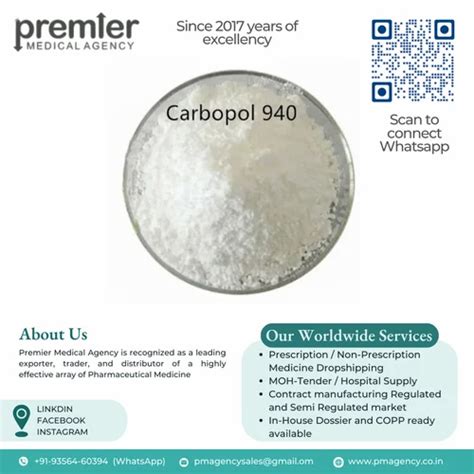 Carbopol 940 Powder, 20Kg at ₹ 1700/kg in Nagpur | ID: 2853247112848