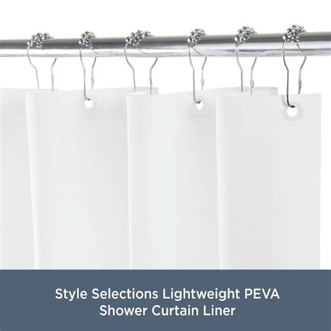 Style Selections Lightweight Peva 70 In W X 72 In L White Solid Eva