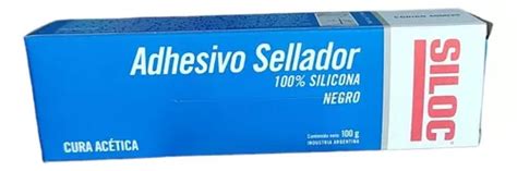 Adhesivo Sellador Negro Siloc X 100 G 100 Silicona MercadoLibre