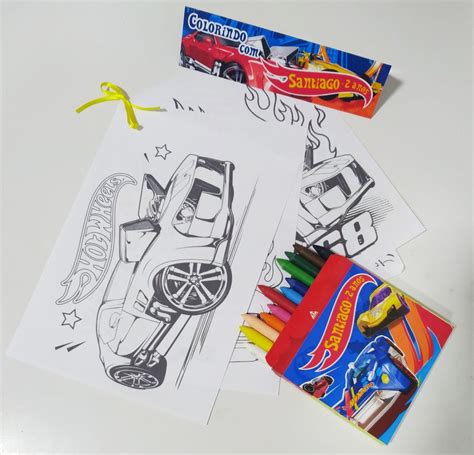 Kit Colorir Hot Wheels Personalizado Elo Produtos Especiais