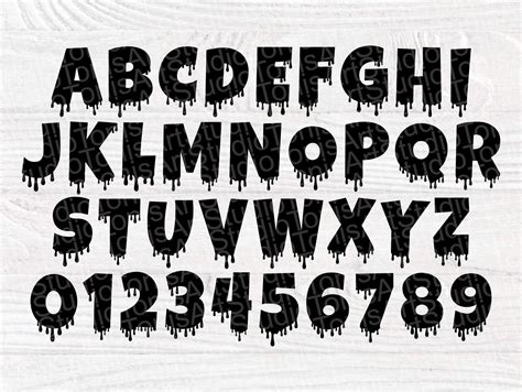 Dripping Font Svg Dripping Letters Alphabet Svg By Tonisartstudio