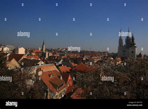 Zagreb Rooftop Skyline Stock Photo Alamy