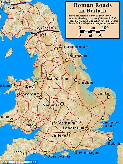 Britain's network of Roman roads reinvented in subway map | Daily Mail ...