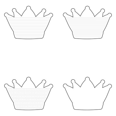 Tiara Shaped Writing Template Free Printable Papercraft Templates