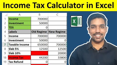 Making Income Tax Calculator In Excel Income Tax Calculation