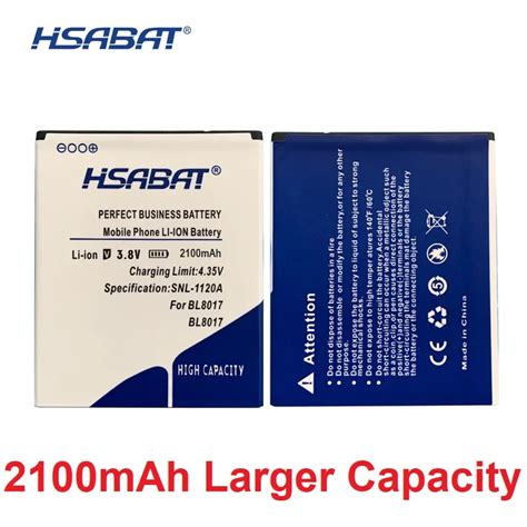 HSABAT 0 Cycle 2100mAh BL8017 แบตเตอรสำหรบ FLY BL8017 BL 8017