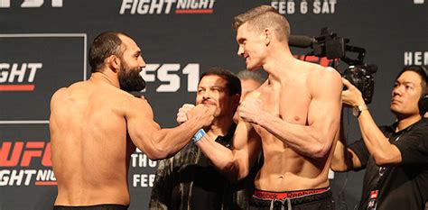 Ufc Fight Night Main Event Weigh In And Face Off Video Mmaweekly