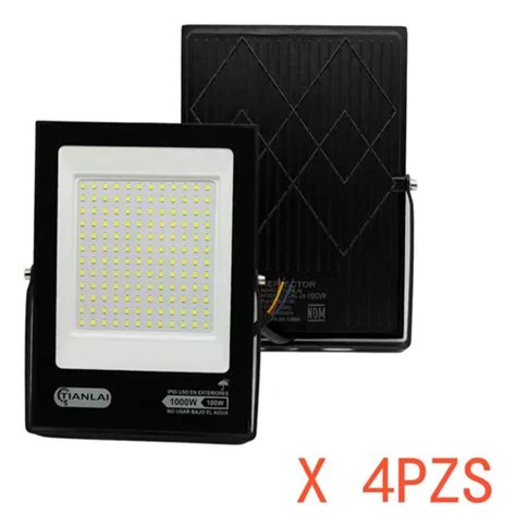 100w Reflector Led Exterior Tianlai R48w100 4pzs Envío gratis