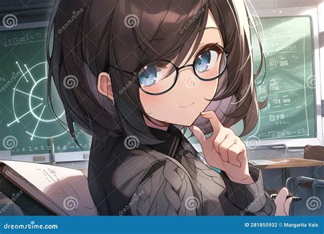 Anime Girl With Short Light Brown Hair And Blue Eyes