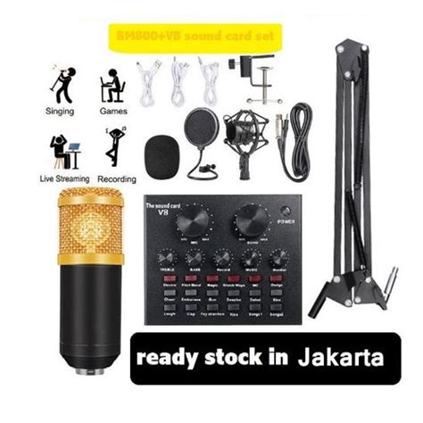 Jual Paket Komplit Home Recording Bm Mixer Soundcard V Stand Arm