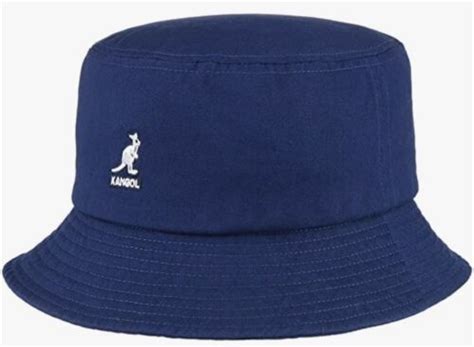 KANGOL ORIGINAL BUCKET FISCHER ANGLER HUT HÜTE WASHED COTTON BLAU NEU