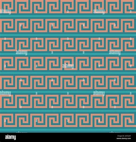 Ancient Greek Decorative Seamless Pattern Meander Abstract Vector