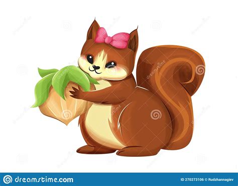 Squirrel With Nut Clipart