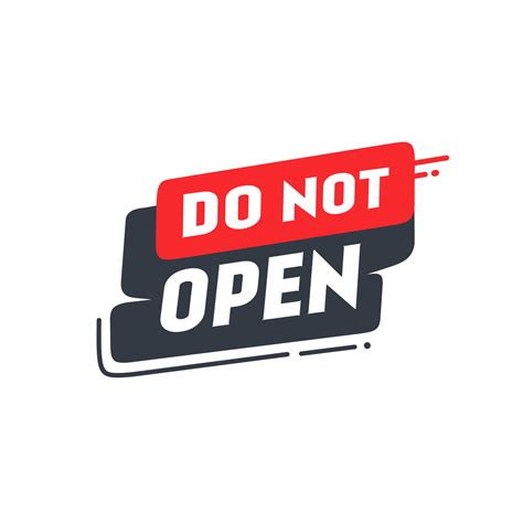 Do not open notice. Banner template design icon. Flat vector ...