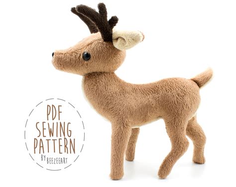 Deer Stuffed Animal Sewing Pattern - Digital Download – BeeZeeArt