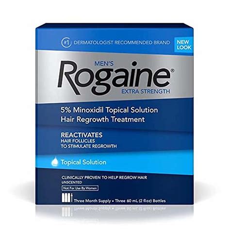 Mens Rogaine 5 Minoxidil Topical Solution Hair Regrowth Treatment