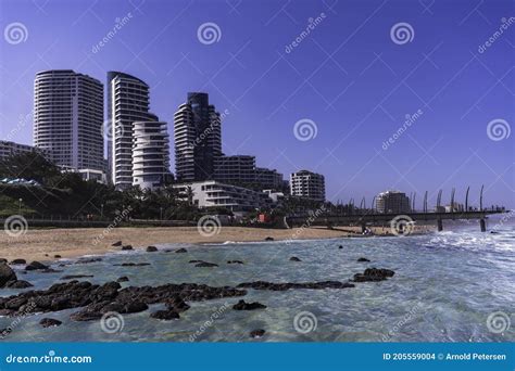 Umhlanga Beach and Beachfront Buildings during Summer Stock Photo ...