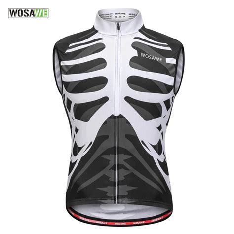 wosawe reflective cycling vest sleeveless breathable windproof men coat