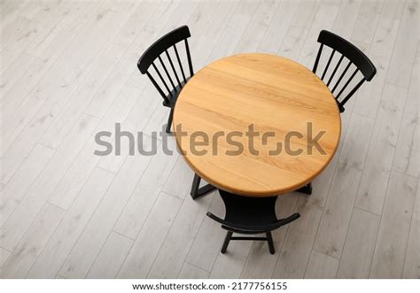 Stylish Round Table Black Chairs On Stock Photo 2177756155 | Shutterstock