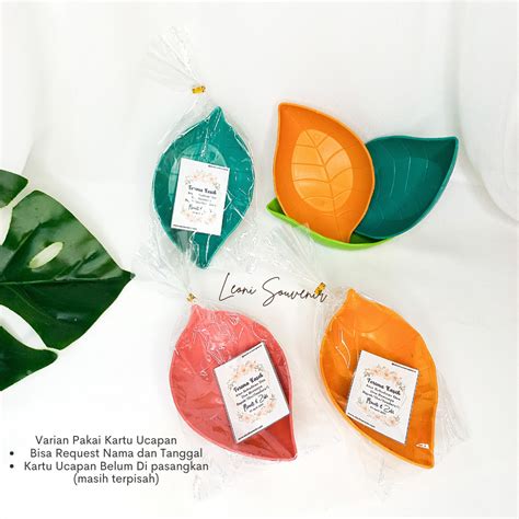 Jual Souvenir Mangkok Daun Lokal Cerah Kemas Plastik Shopee Indonesia