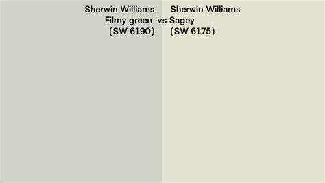 Sherwin Williams Filmy Green Vs Sagey Side By Side Comparison