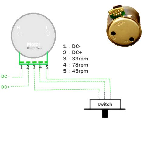 EG-530SD-3F DC Turntables Motor 5-12V 3-Speed 33/4... – Grandado