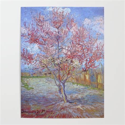 Pink Peach Tree In Blossom By Vincent Van Gogh Poster By Palazzo Art