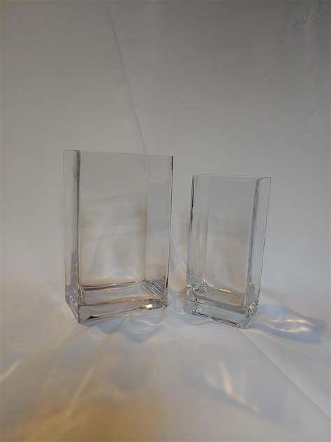 Rectangular Glass Vases Craven Weddings