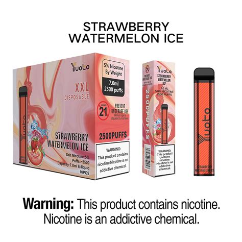 Buy Yuoto XXL Strawberry Watermelon Ice Disposable Vape 2500 Puffs