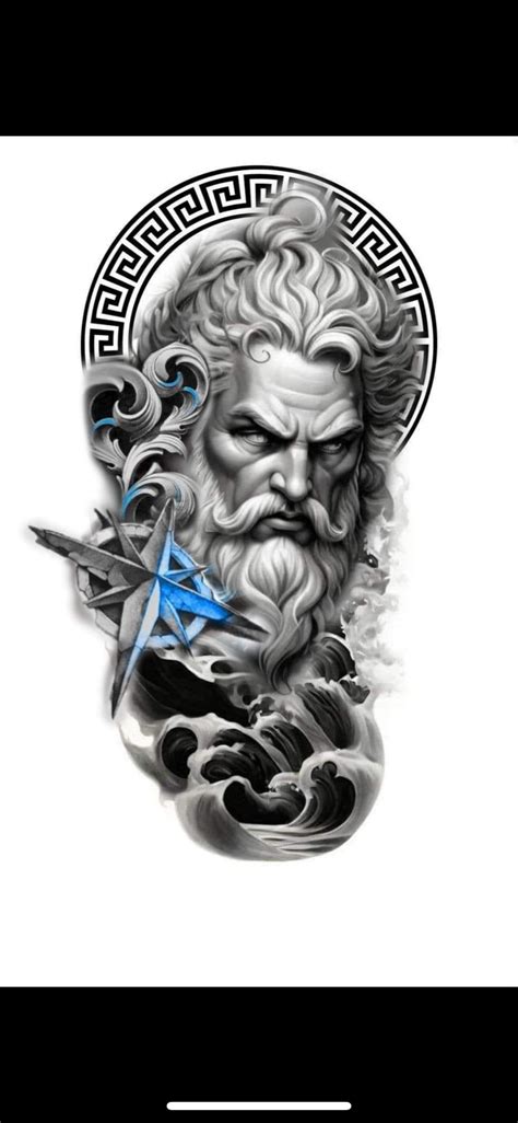 Pin By Vinicius Viana On Mitologia In 2024 Poseidon Tattoo Zeus