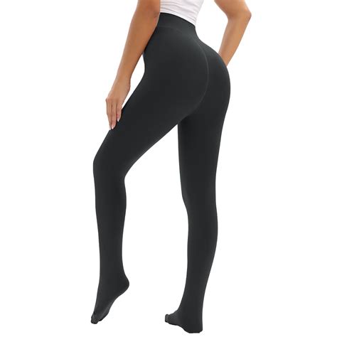 Hxshgdsn Womens Opaque Tights Plus Size Footed Pantyhose Solid Color
