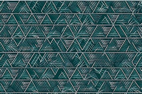 Premium AI Image | a green and black geometric pattern with geometric ...