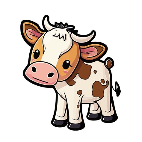 Cute Calf Cartoon Style 20901772 Vector Art At Vecteezy