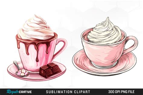 Watercolor Hot Chocolate Clipart Design Graphic By Regulrcrative Creative Fabrica