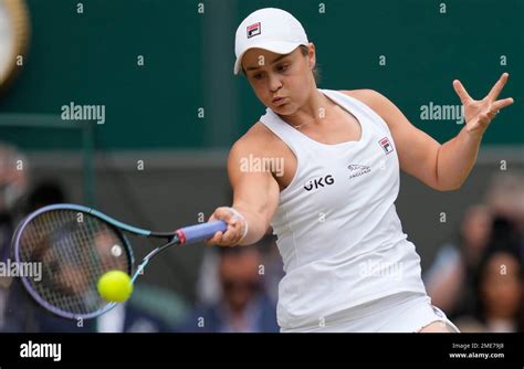 Australias Ashleigh Barty Plays A Return To Czech Republics Karolina