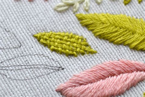 How To Embroider Leaves Stitches For Leaf Embroidery