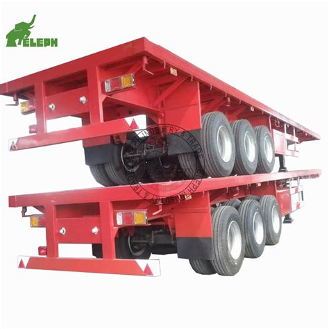 Heavy Duty Axles Tons Ft Container Shipping Flat Deck High