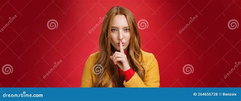 Shh Keep Out Secret Safe Portrait Of Sensual Attractive And Daring