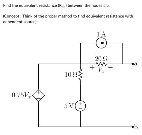 Solved Find The Equivalent Resistance Rab Between The Chegg