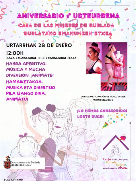 Cartel Aniversario CdM 2024 Ayuntamiento De Burlada Burlatako Udala