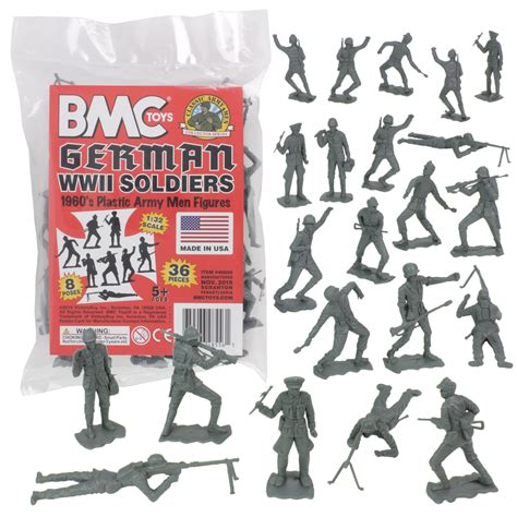 BMC Classic MPC German Plastic Army Men WW2 Soldier Figures Made in US ...