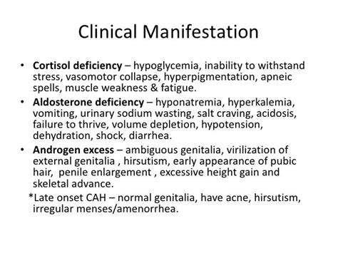 Causes Symptoms Signs Of Congenital Adrenal Hyperplasia Images