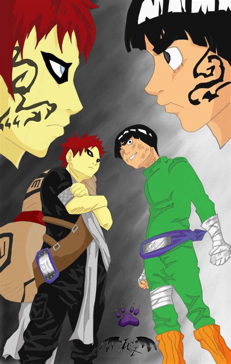 Gaara Vs Rock Lee Coloured by l3xxybaby on DeviantArt