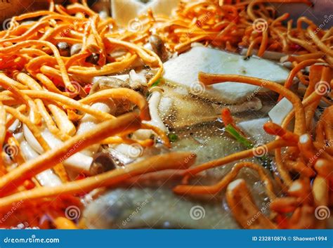 Mushroom Hot Pot Close Up Stock Photo Image Of Soup