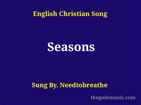 Seasons Song Lyrics