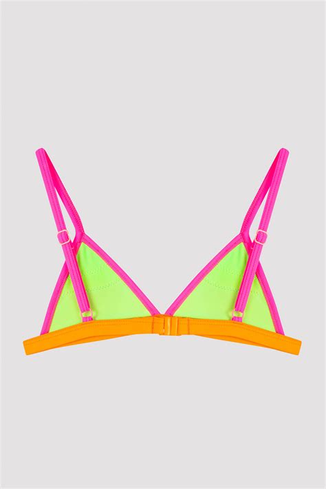 Penti Çok Renkli Kız Çocuk Colorful Frill Triangle Bikini Set 200998924 Flo