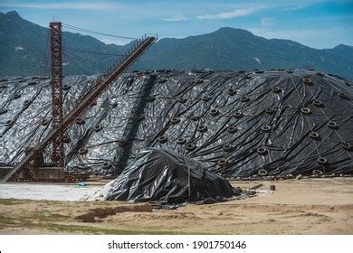 Conveyor Belt Mechanism Supply Building Materials Stock Photo ...